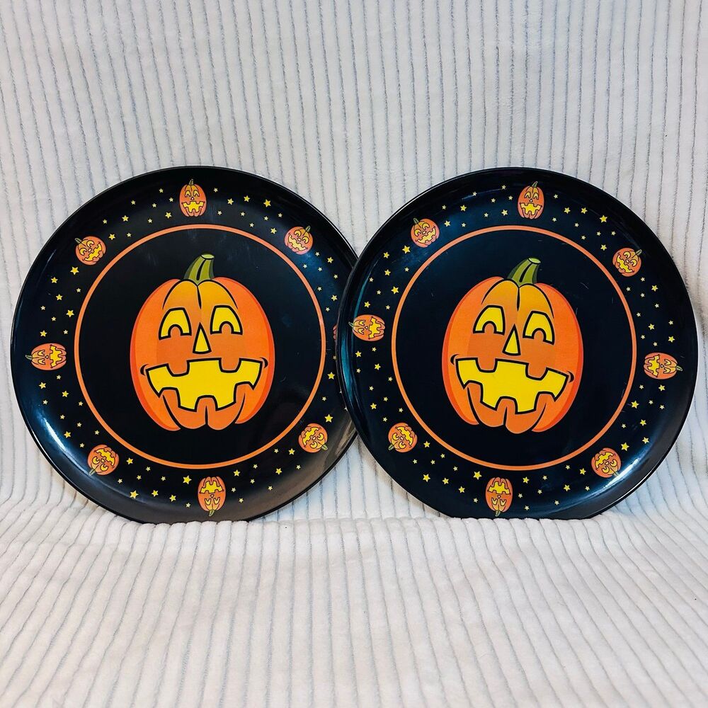 Vintage Halloween Themed Melamine Setving Trays